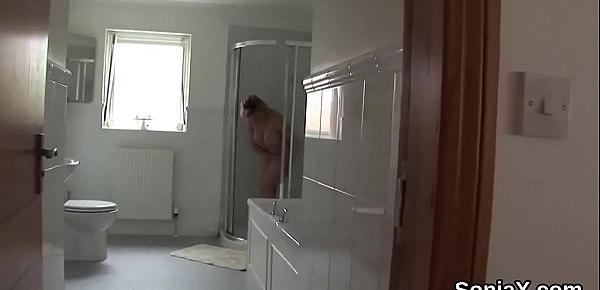  Unfaithful british mature lady sonia showcases her giant boobies